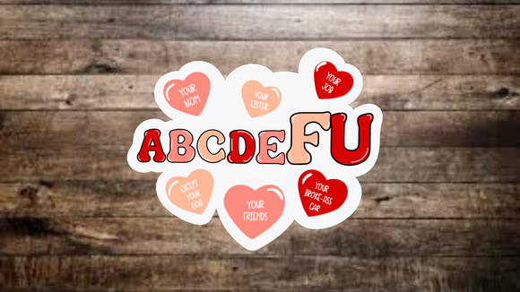 ABCDEFU Sticker
