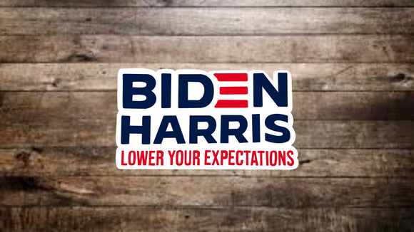 Lower Your expectations Sticker Biden Harris