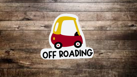 Off Roading Cozy Coupe Sticker