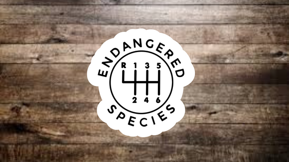 Endangered Species “Gear Shift” Sticker