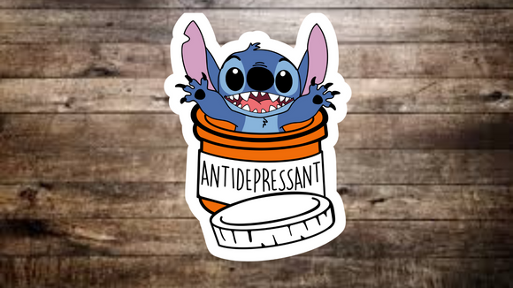 Stitch Antidepressant Sticker