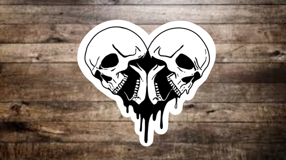 Double Skull Sticker