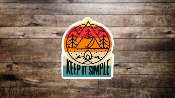 Keep it Simple Camping Sticker