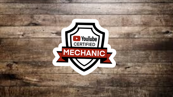 YouTube Certified Mechanic Sticker