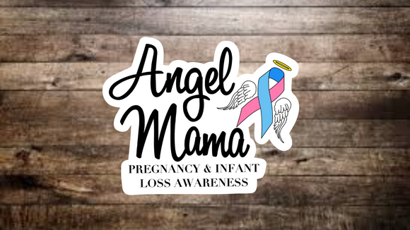 Angel Mama Pregnancy & Infant Loss Awareness Sticker